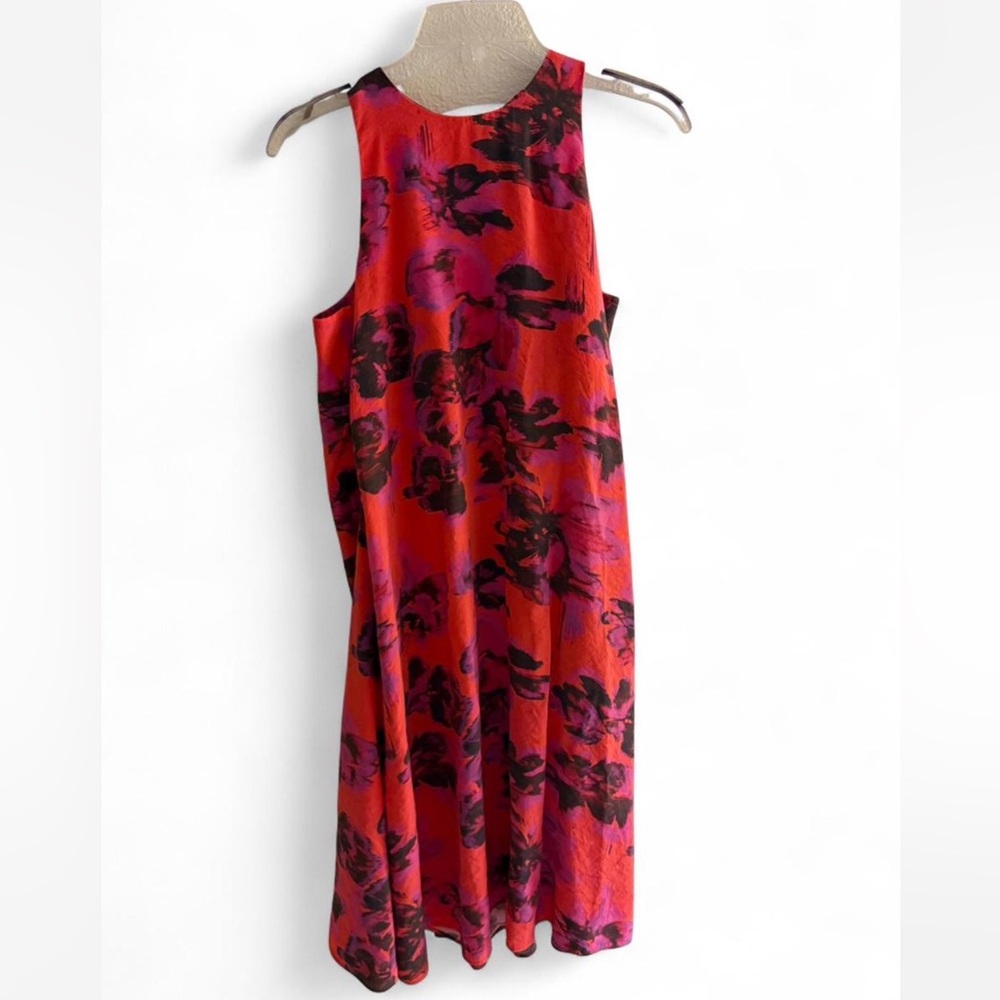 COS Red/pink Floral Midi Dress